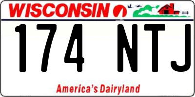 WI license plate 174NTJ