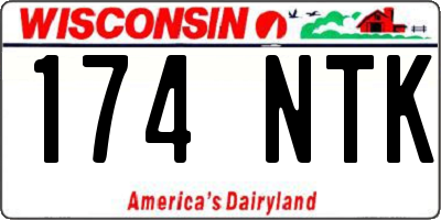WI license plate 174NTK
