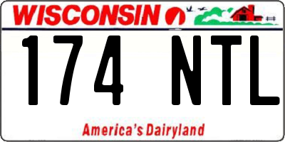 WI license plate 174NTL