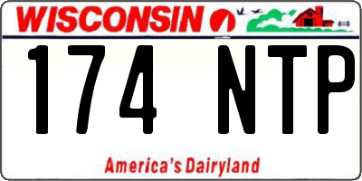 WI license plate 174NTP