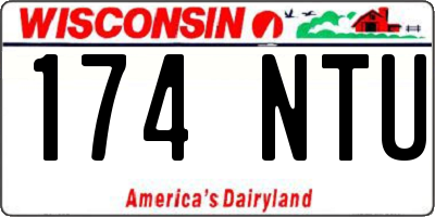 WI license plate 174NTU
