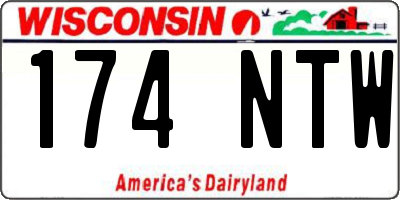 WI license plate 174NTW