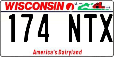 WI license plate 174NTX