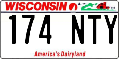 WI license plate 174NTY