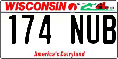 WI license plate 174NUB