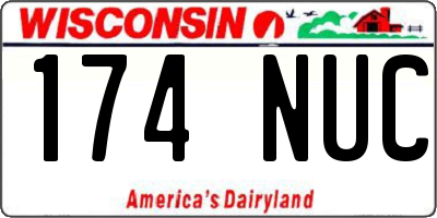 WI license plate 174NUC