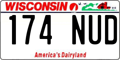 WI license plate 174NUD