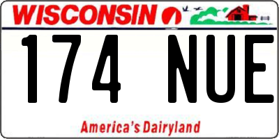 WI license plate 174NUE