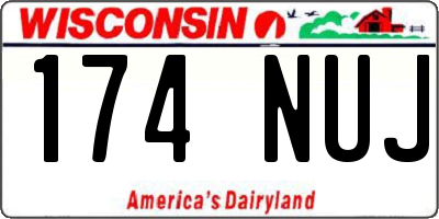 WI license plate 174NUJ