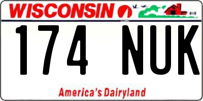 WI license plate 174NUK