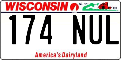 WI license plate 174NUL