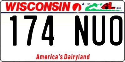 WI license plate 174NUO