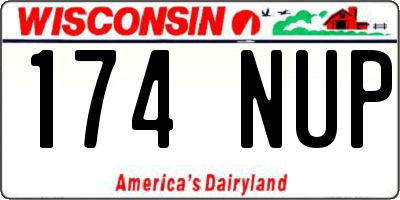 WI license plate 174NUP
