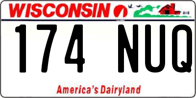 WI license plate 174NUQ
