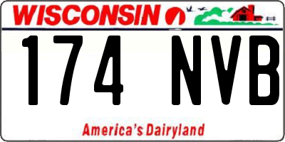 WI license plate 174NVB