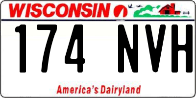 WI license plate 174NVH