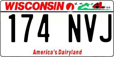 WI license plate 174NVJ