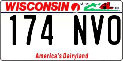 WI license plate 174NVO