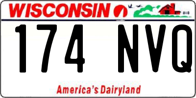 WI license plate 174NVQ