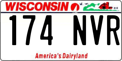 WI license plate 174NVR