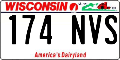 WI license plate 174NVS