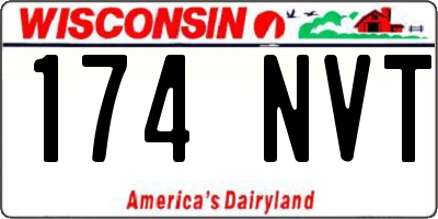 WI license plate 174NVT