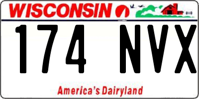 WI license plate 174NVX