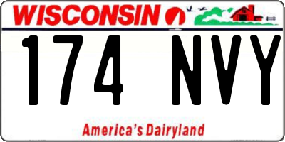 WI license plate 174NVY