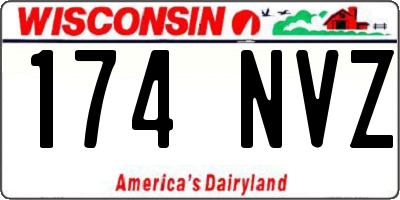 WI license plate 174NVZ