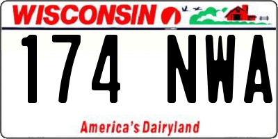 WI license plate 174NWA