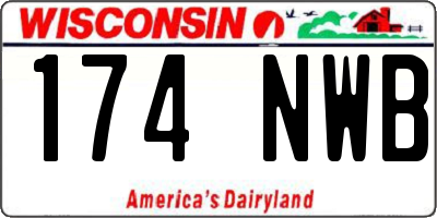 WI license plate 174NWB