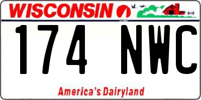 WI license plate 174NWC