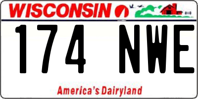 WI license plate 174NWE