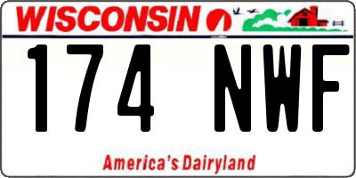 WI license plate 174NWF