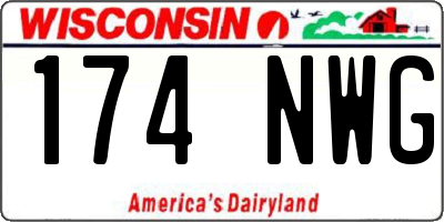 WI license plate 174NWG