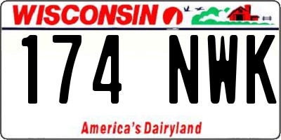 WI license plate 174NWK