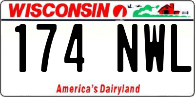 WI license plate 174NWL