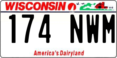 WI license plate 174NWM