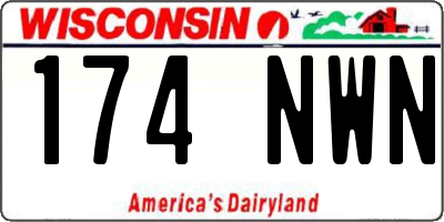 WI license plate 174NWN