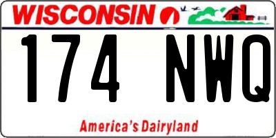 WI license plate 174NWQ