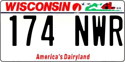 WI license plate 174NWR