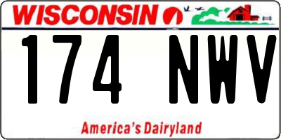 WI license plate 174NWV