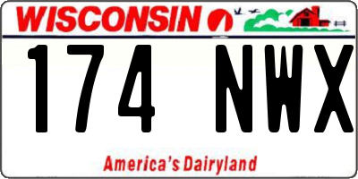 WI license plate 174NWX