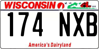 WI license plate 174NXB