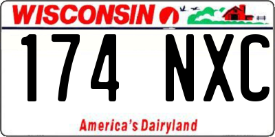 WI license plate 174NXC