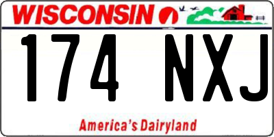 WI license plate 174NXJ