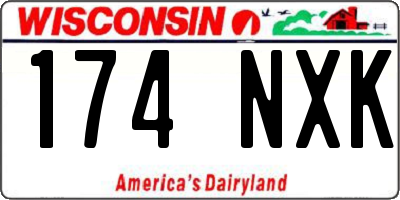 WI license plate 174NXK