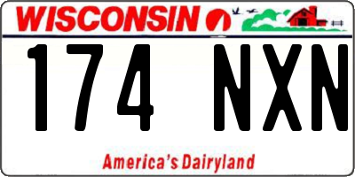 WI license plate 174NXN