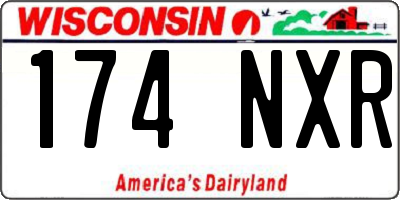 WI license plate 174NXR