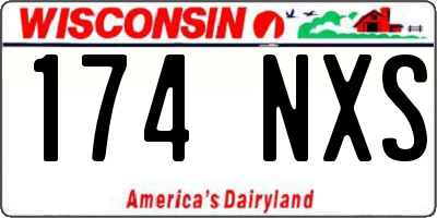WI license plate 174NXS